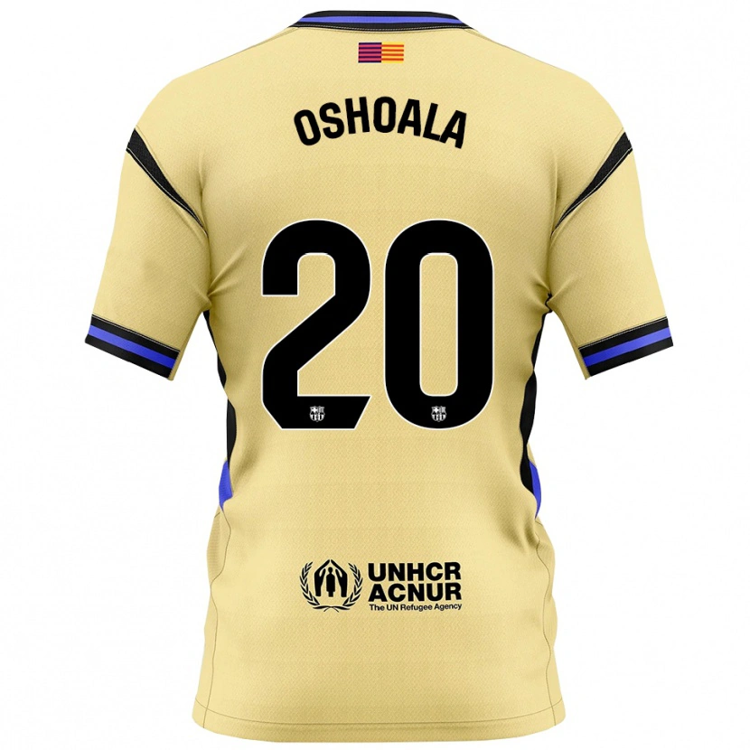 Danxen Kinderen Asisat Oshoala #20 Geel Zwart Uitshirt Uittenue 2025/26 T-Shirt