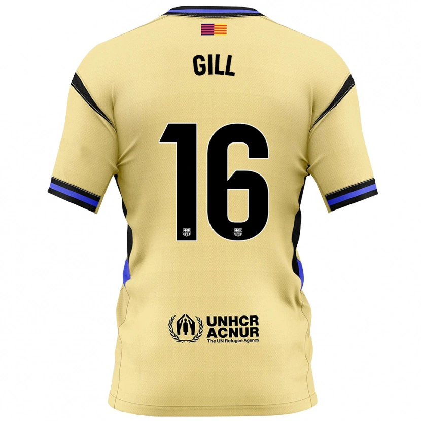 Danxen Kinderen Adrian Gill #16 Geel Zwart Uitshirt Uittenue 2025/26 T-Shirt