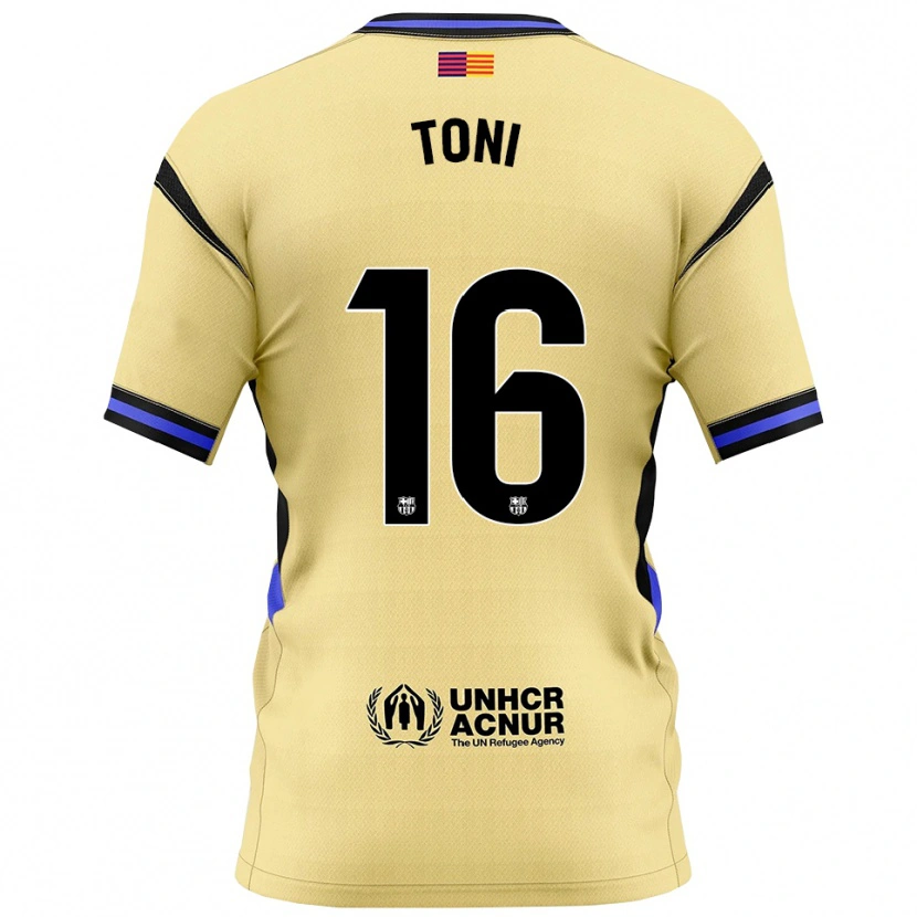 Danxen Kinderen Toni Fernández #16 Geel Zwart Uitshirt Uittenue 2025/26 T-Shirt