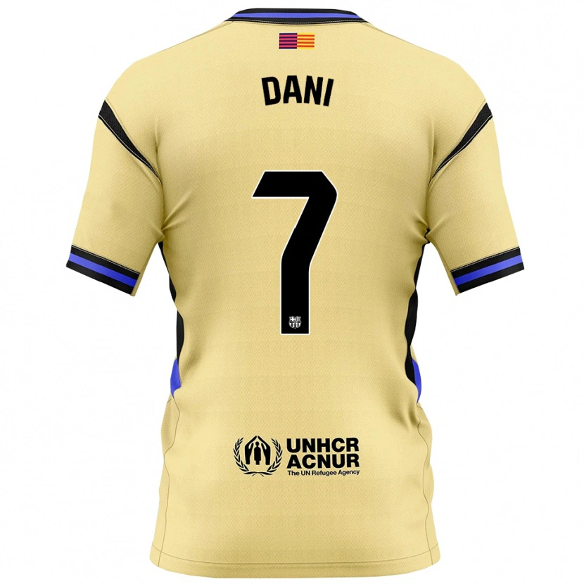 Danxen Kinderen Dani Rodríguez #7 Geel Zwart Uitshirt Uittenue 2025/26 T-Shirt