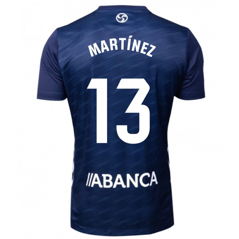 Danxen Kinderen Naiara Martínez #13 Marineblauw Wit Uitshirt Uittenue 2025/26 T-Shirt