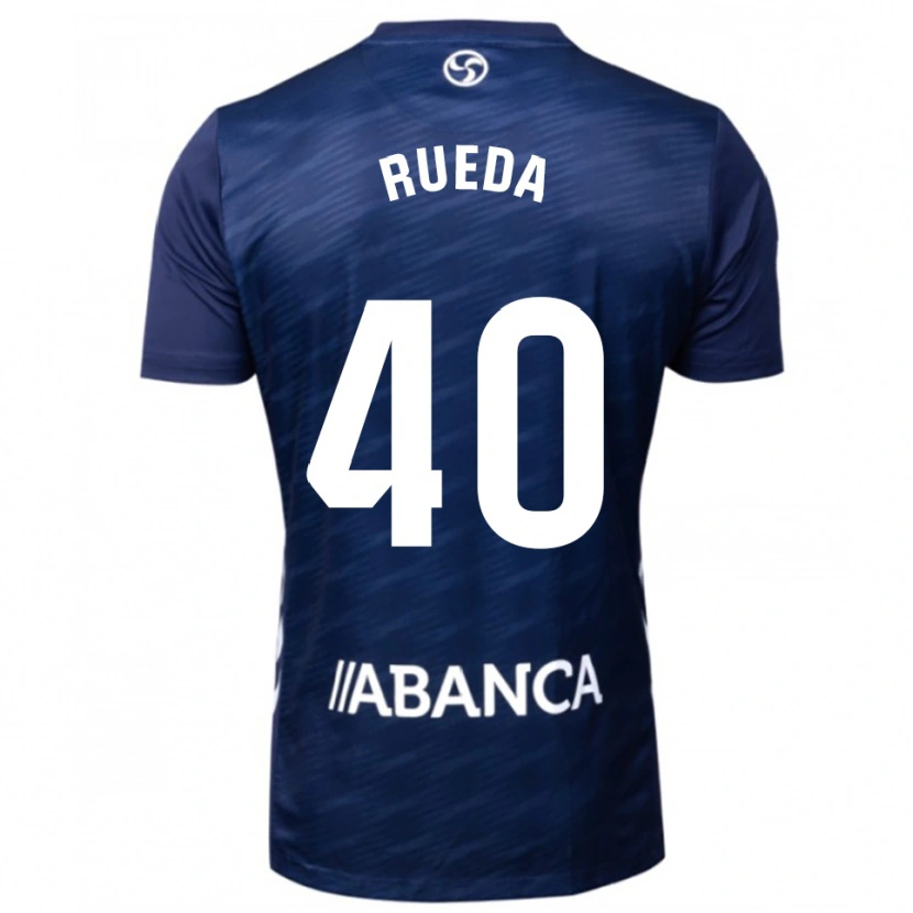 Danxen Kinderen Javi Rueda #40 Marineblauw Wit Uitshirt Uittenue 2025/26 T-Shirt