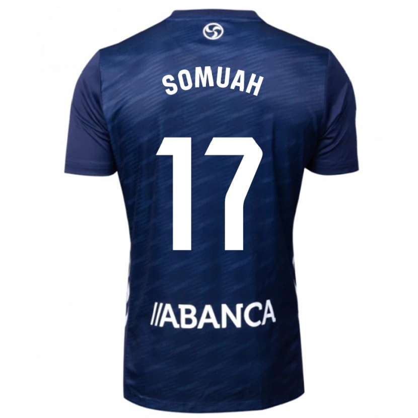 Danxen Kinderen Bernard Somuah #17 Marineblauw Wit Uitshirt Uittenue 2025/26 T-Shirt