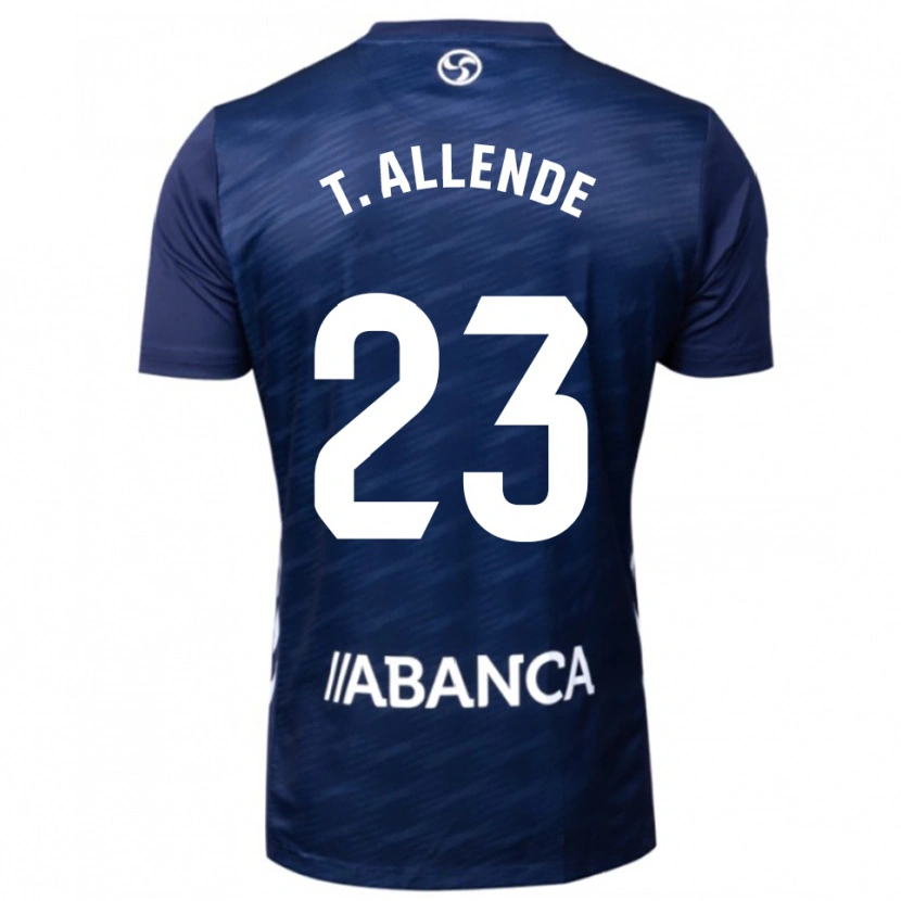 Danxen Kinderen Tadeo Allende #23 Marineblauw Wit Uitshirt Uittenue 2025/26 T-Shirt