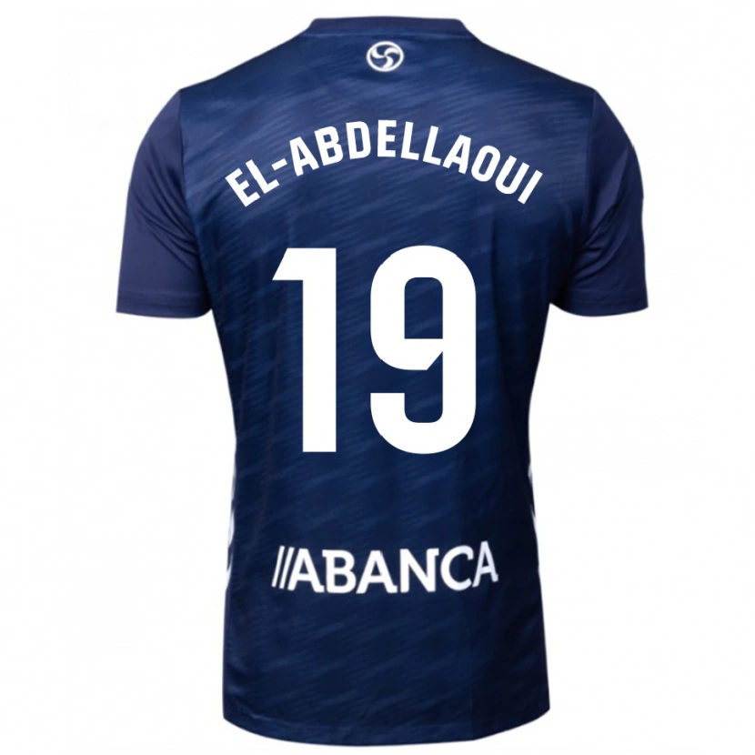 Danxen Kinderen Jones El-Abdellaoui #19 Marineblauw Wit Uitshirt Uittenue 2025/26 T-Shirt