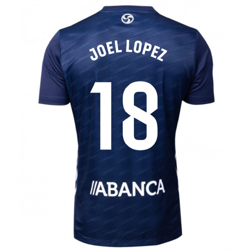 Danxen Kinderen Joel López #18 Marineblauw Wit Uitshirt Uittenue 2025/26 T-Shirt