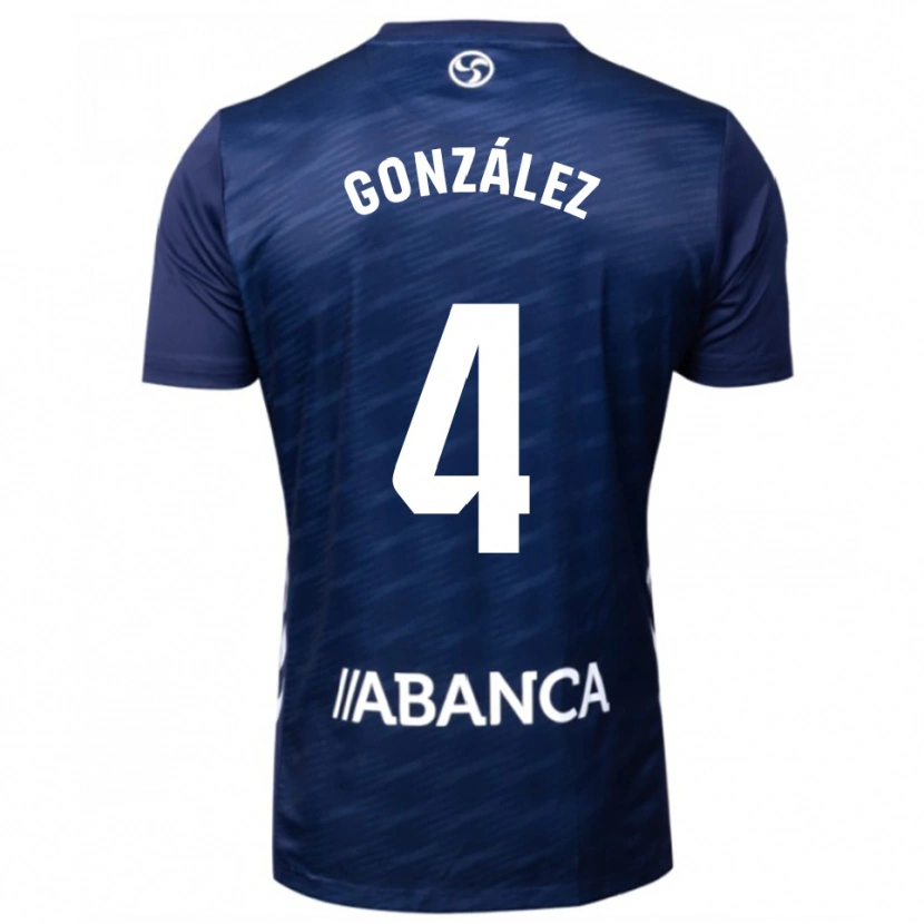 Danxen Kinderen Paula González #4 Marineblauw Wit Uitshirt Uittenue 2025/26 T-Shirt