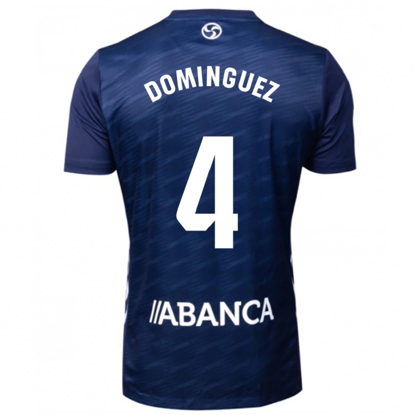 Danxen Kinderen Javi Domínguez #4 Marineblauw Wit Uitshirt Uittenue 2025/26 T-Shirt
