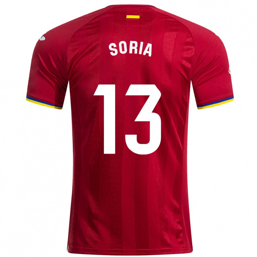 Danxen Kinderen David Soria #13 Rood Geel Blauw Uitshirt Uittenue 2025/26 T-Shirt