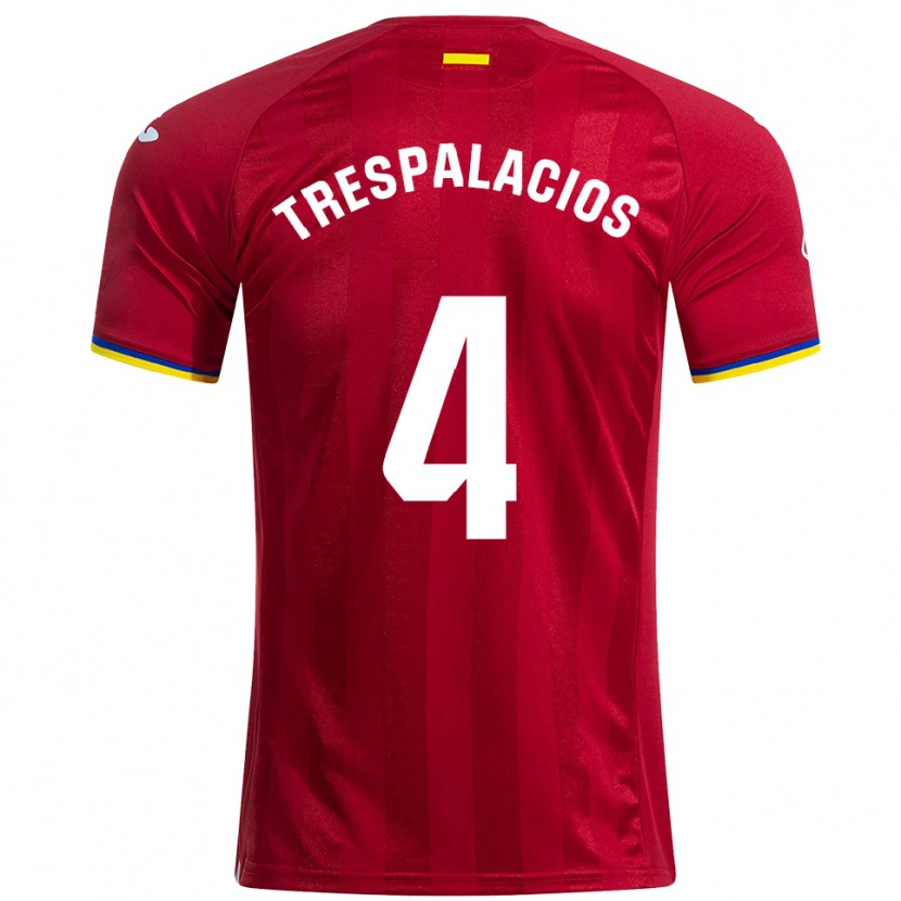 Danxen Kinderen Adrián Trespalacios #4 Rood Geel Blauw Uitshirt Uittenue 2025/26 T-Shirt