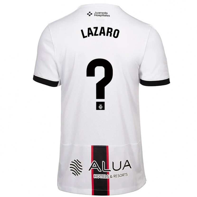 Danxen Kinderen Victor Lázaro #0 Wit Zwart Uitshirt Uittenue 2025/26 T-Shirt