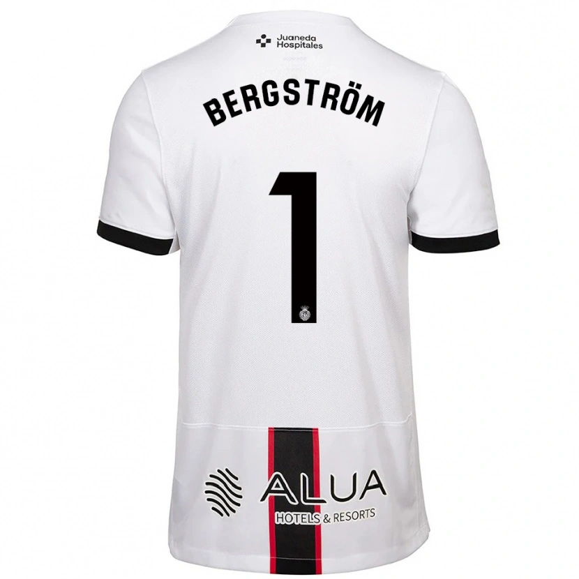 Danxen Kinderen Lucas Bergström #1 Wit Zwart Uitshirt Uittenue 2025/26 T-Shirt