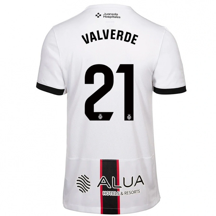 Danxen Kinderen David Valverde #21 Wit Zwart Uitshirt Uittenue 2025/26 T-Shirt