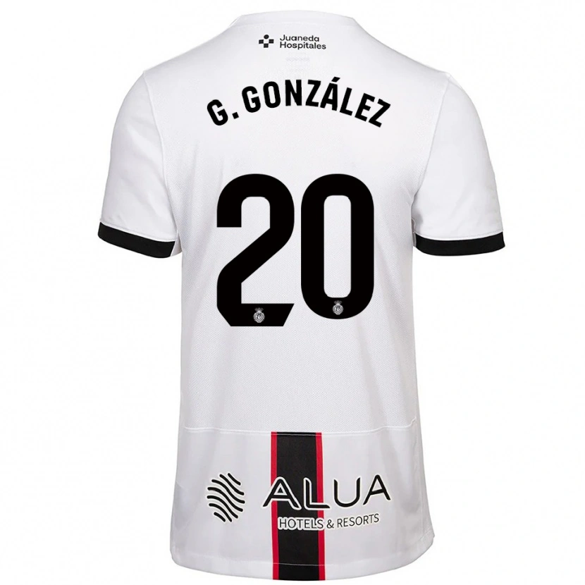 Danxen Kinderen Giovanni González #20 Wit Zwart Uitshirt Uittenue 2025/26 T-Shirt