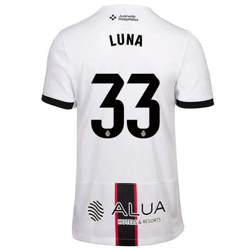 Danxen Kinderen Daniel Luna #33 Wit Zwart Uitshirt Uittenue 2025/26 T-Shirt