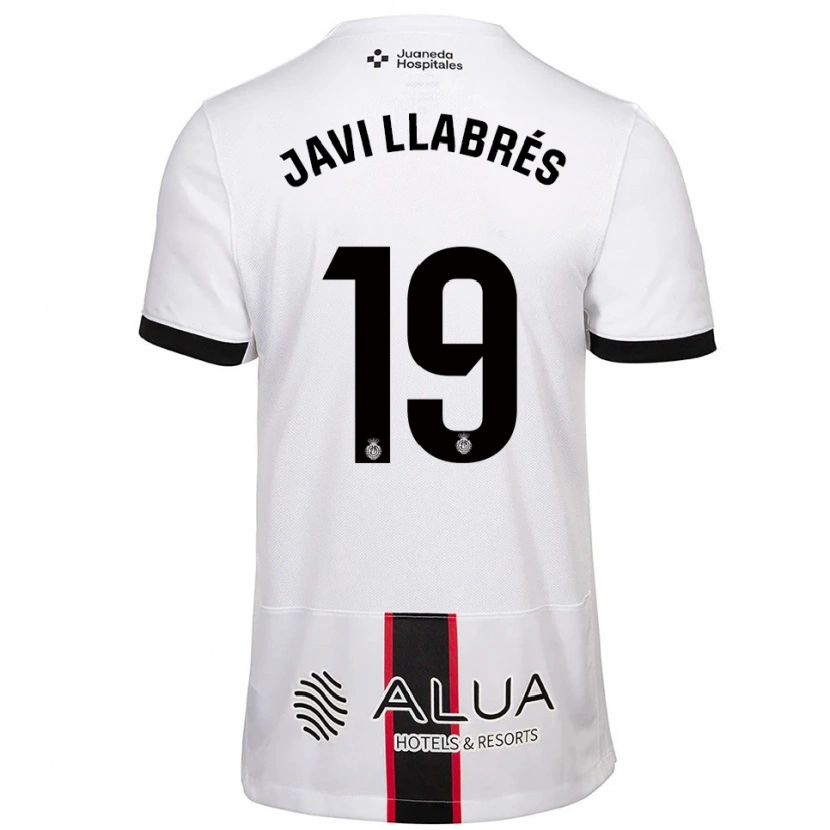 Danxen Kinderen Javi Llabrés #19 Wit Zwart Uitshirt Uittenue 2025/26 T-Shirt