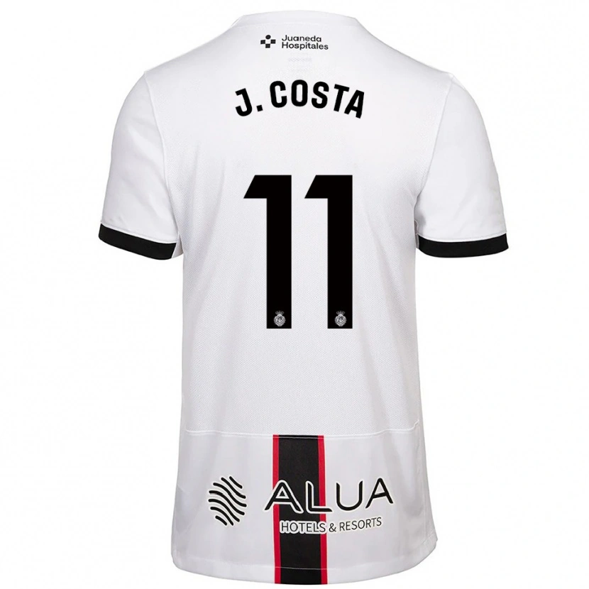 Danxen Kinderen Jaume Costa #11 Wit Zwart Uitshirt Uittenue 2025/26 T-Shirt