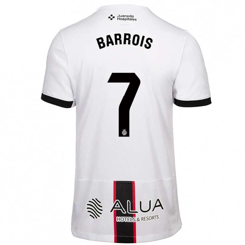Danxen Kinderen Eliott Barrois #7 Wit Zwart Uitshirt Uittenue 2025/26 T-Shirt