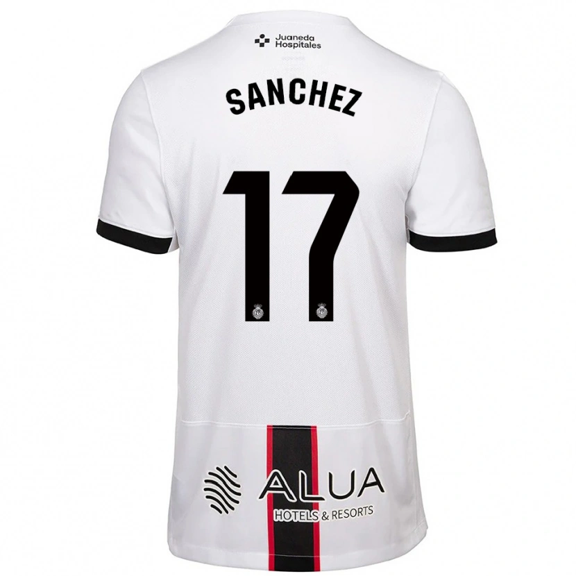 Danxen Kinderen Avelino Sánchez #17 Wit Zwart Uitshirt Uittenue 2025/26 T-Shirt