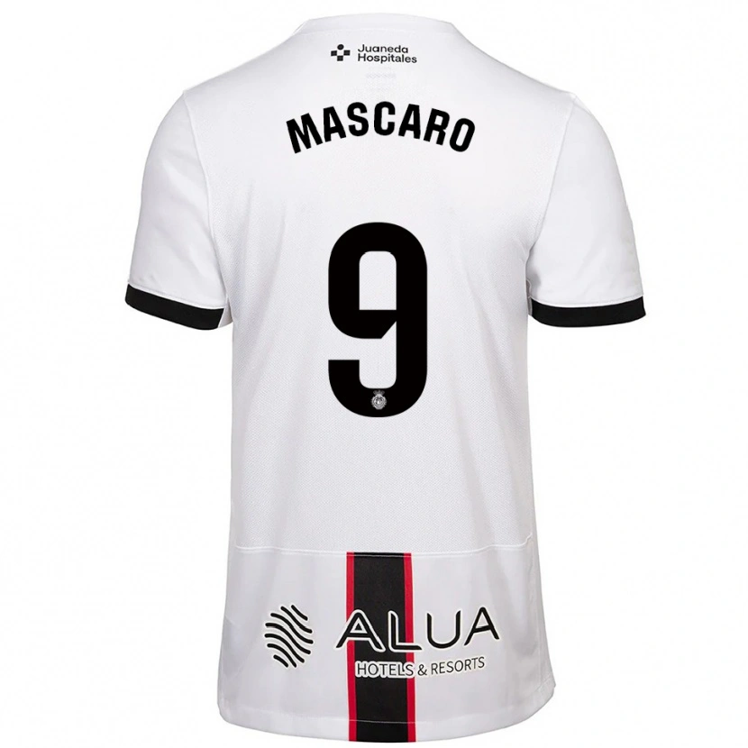 Danxen Kinderen Pau Mascaró #9 Wit Zwart Uitshirt Uittenue 2025/26 T-Shirt