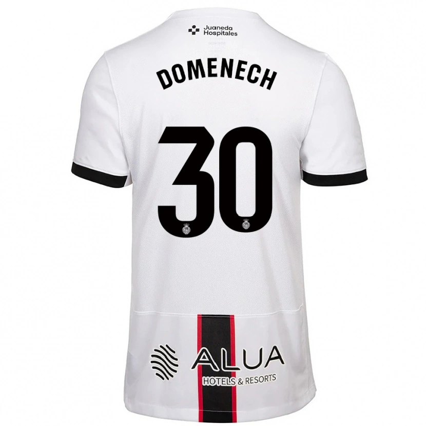 Danxen Kinderen Marc Domènech #30 Wit Zwart Uitshirt Uittenue 2025/26 T-Shirt