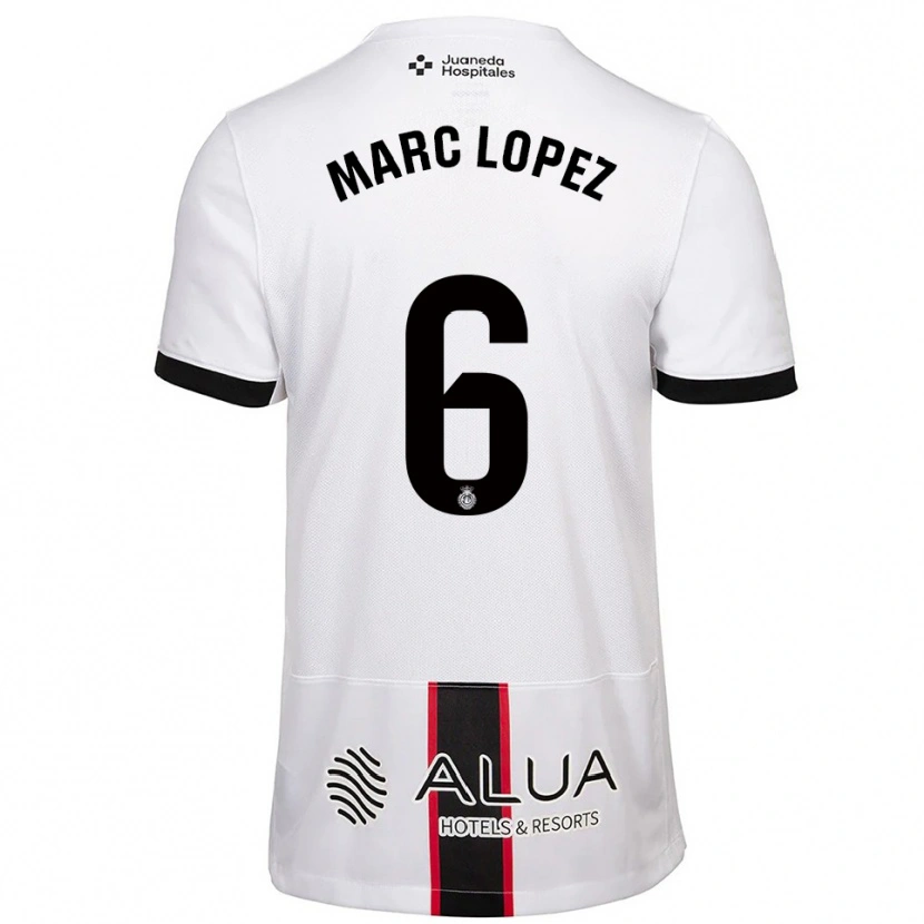Danxen Kinderen Marc López #6 Wit Zwart Uitshirt Uittenue 2025/26 T-Shirt