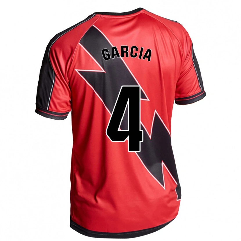 Danxen Kinderen Pilar García #4 Rood Zwart Uitshirt Uittenue 2025/26 T-Shirt