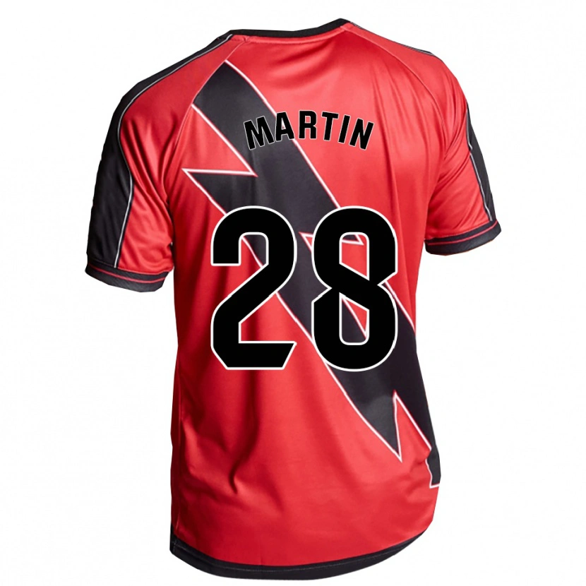 Danxen Kinderen Pablo Martín #28 Rood Zwart Uitshirt Uittenue 2025/26 T-Shirt