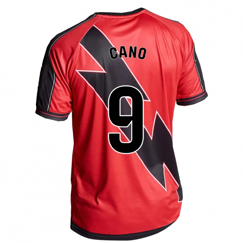 Danxen Kinderen Joselu Cano #9 Rood Zwart Uitshirt Uittenue 2025/26 T-Shirt