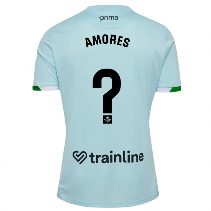 Danxen Kinderen Iker Amores #0 Hemelsblauw Groen Uitshirt Uittenue 2025/26 T-Shirt