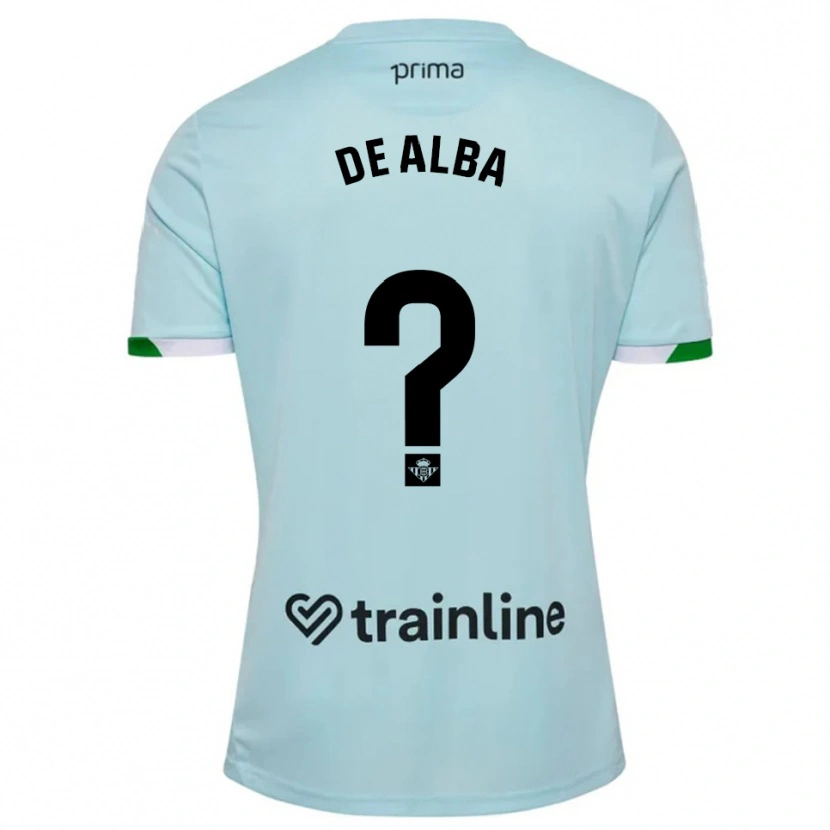 Danxen Kinderen Luismi De Alba #0 Hemelsblauw Groen Uitshirt Uittenue 2025/26 T-Shirt