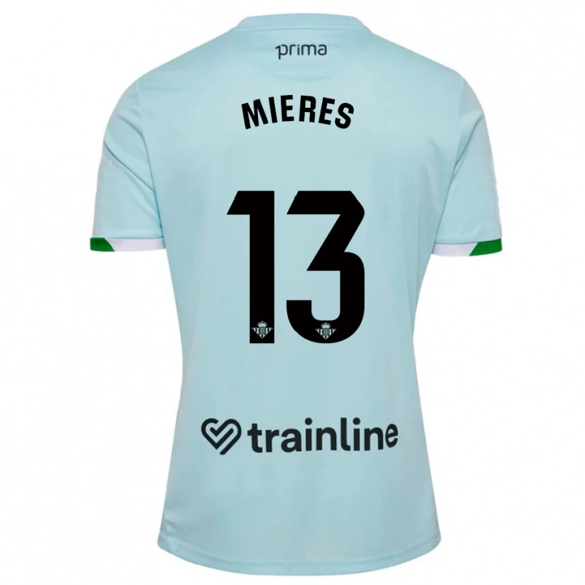 Danxen Kinderen Malena Mieres García #13 Hemelsblauw Groen Uitshirt Uittenue 2025/26 T-Shirt