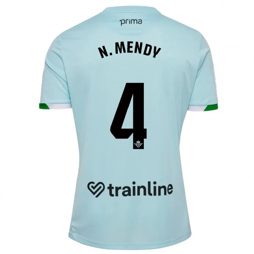 Danxen Kinderen Nobel Mendy #4 Hemelsblauw Groen Uitshirt Uittenue 2025/26 T-Shirt