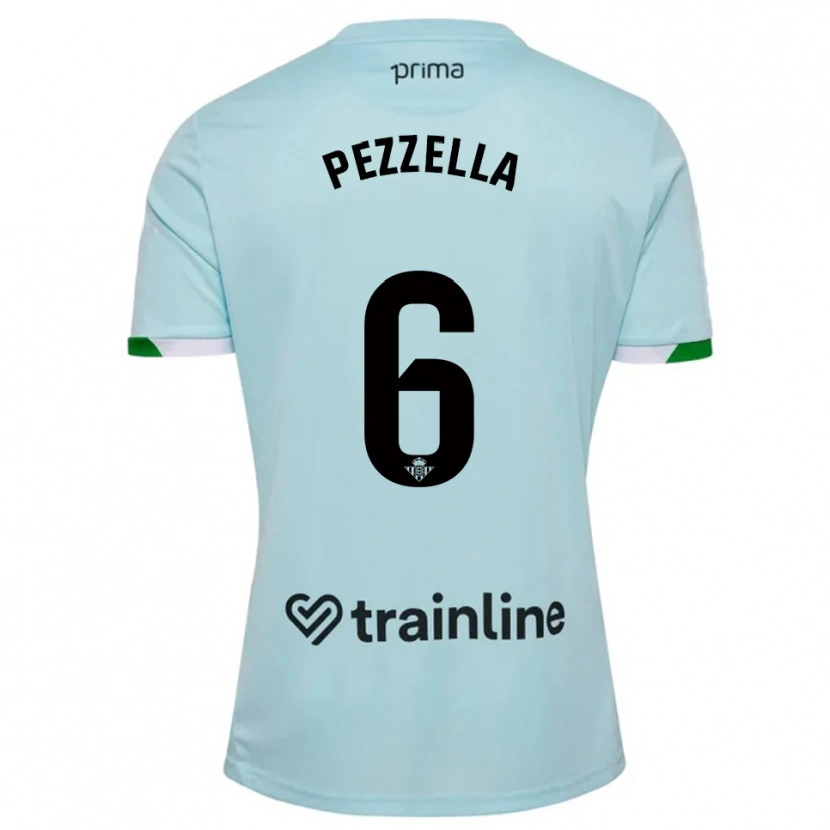 Danxen Kinderen German Pezzella #6 Hemelsblauw Groen Uitshirt Uittenue 2025/26 T-Shirt