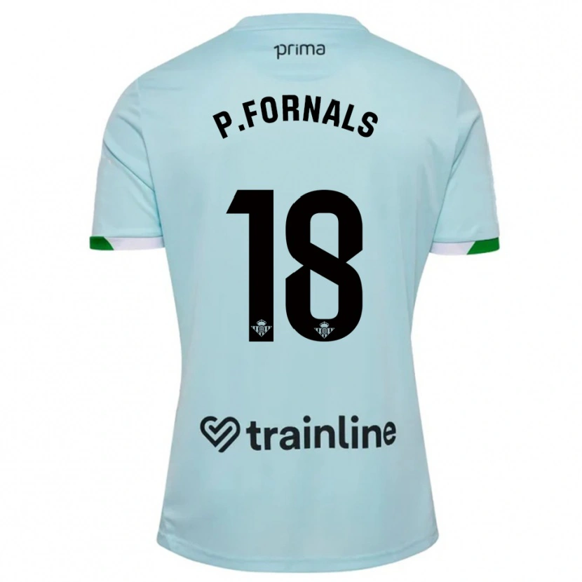 Danxen Kinderen Pablo Fornals #18 Hemelsblauw Groen Uitshirt Uittenue 2025/26 T-Shirt