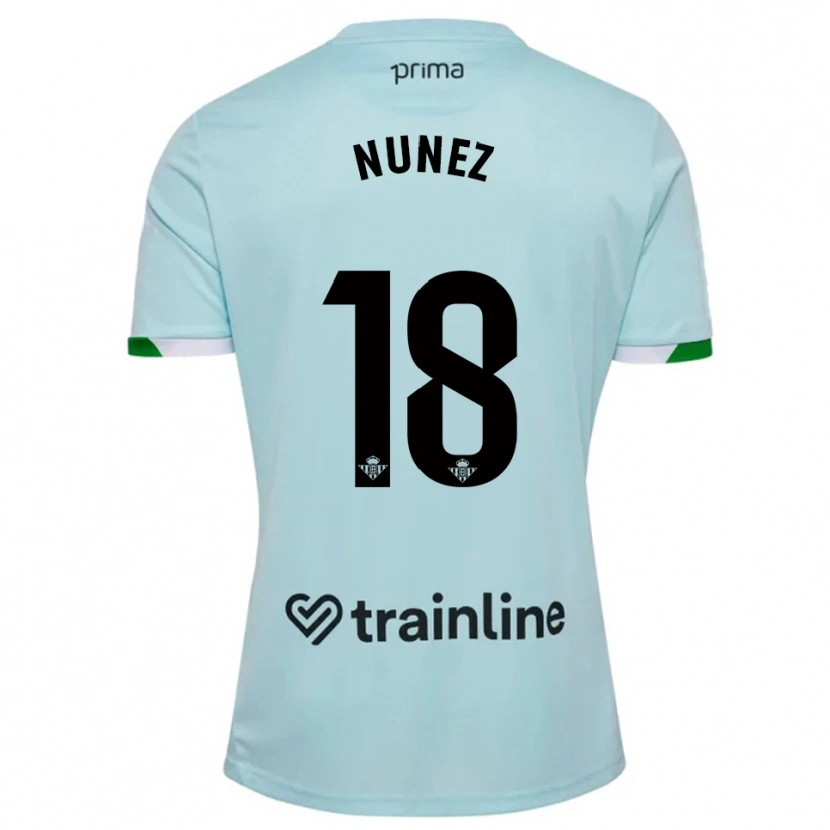 Danxen Kinderen Romina Núñez #18 Hemelsblauw Groen Uitshirt Uittenue 2025/26 T-Shirt
