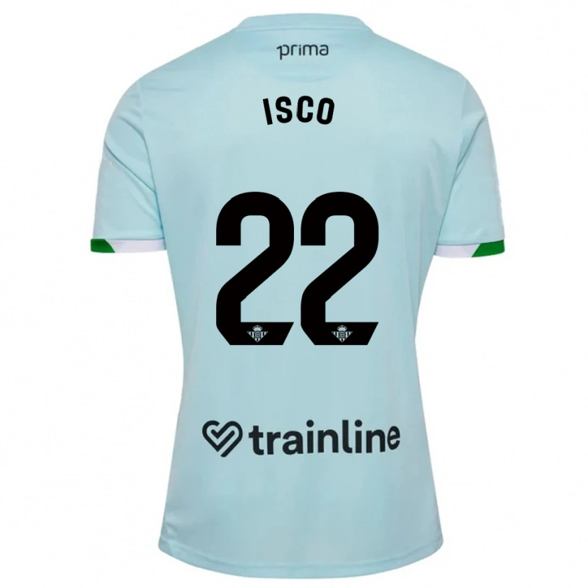 Danxen Kinderen Isco #22 Hemelsblauw Groen Uitshirt Uittenue 2025/26 T-Shirt