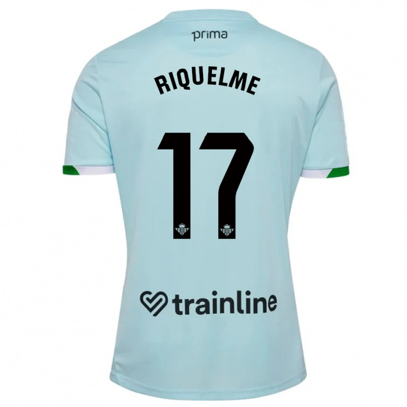 Danxen Kinderen Rodrigo Riquelme #17 Hemelsblauw Groen Uitshirt Uittenue 2025/26 T-Shirt