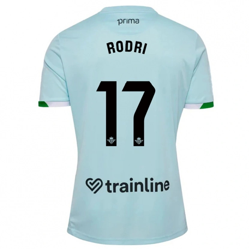 Danxen Kinderen Rodri Sanchez #17 Hemelsblauw Groen Uitshirt Uittenue 2025/26 T-Shirt