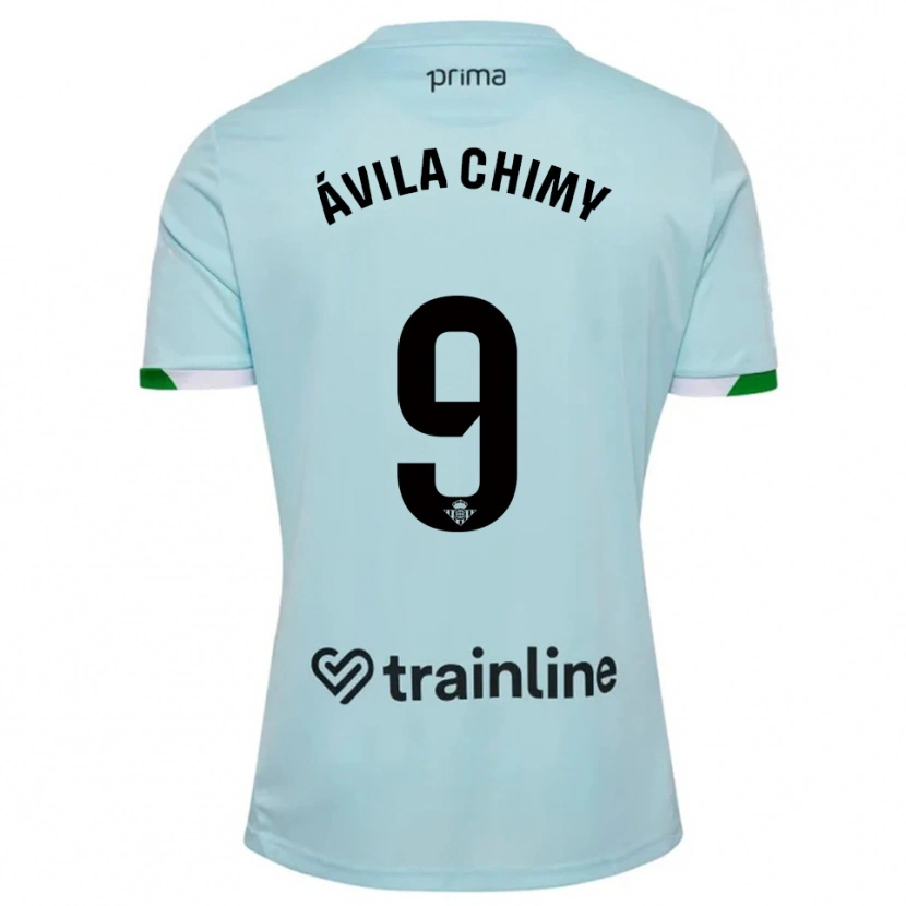 Danxen Kinderen Chimy Ávila #9 Hemelsblauw Groen Uitshirt Uittenue 2025/26 T-Shirt