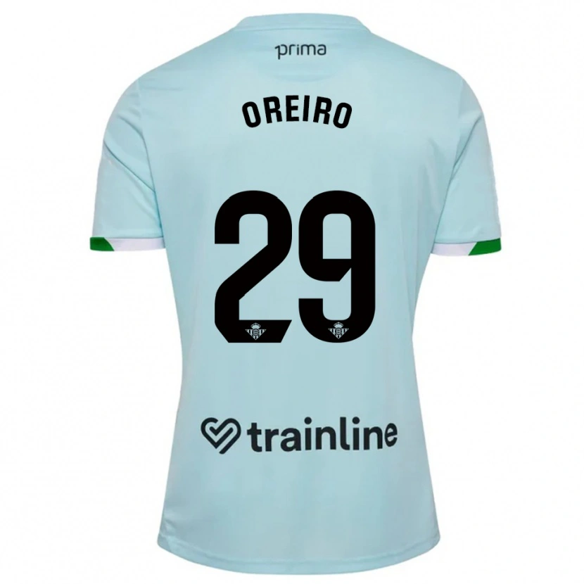 Danxen Kinderen Jorge Oreiro #29 Hemelsblauw Groen Uitshirt Uittenue 2025/26 T-Shirt