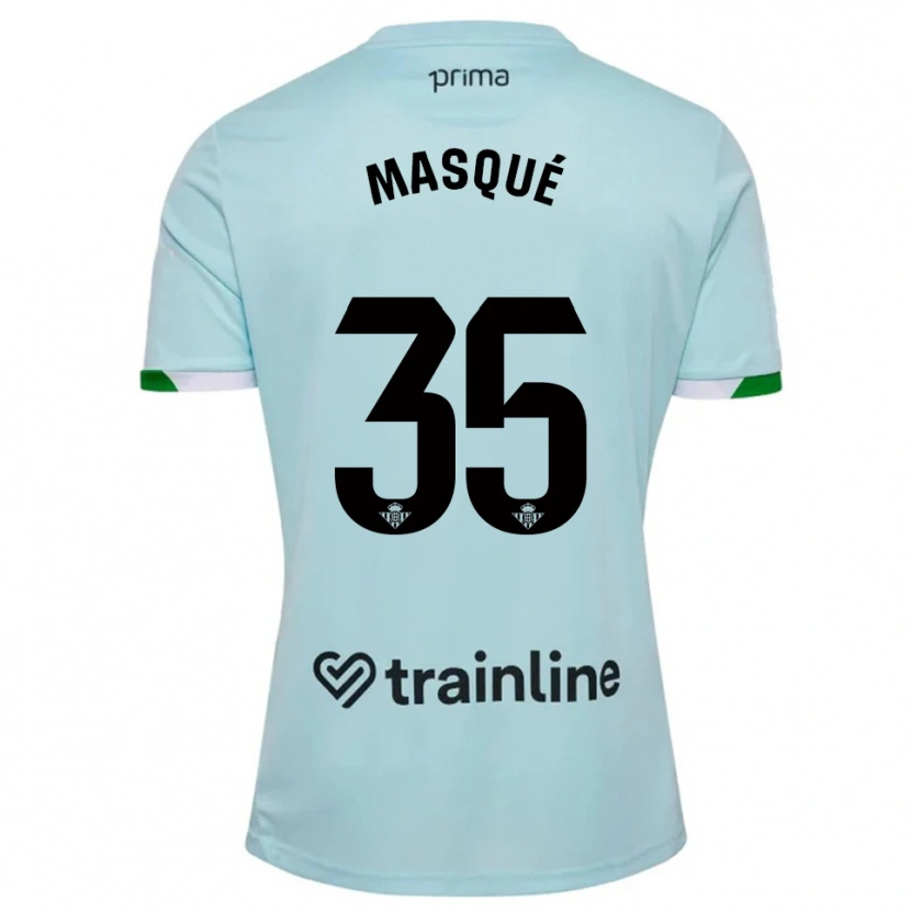 Danxen Kinderen Òscar Masqué #35 Hemelsblauw Groen Uitshirt Uittenue 2025/26 T-Shirt