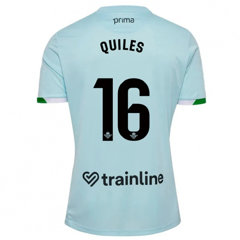 Danxen Kinderen Violeta García Quiles #16 Hemelsblauw Groen Uitshirt Uittenue 2025/26 T-Shirt