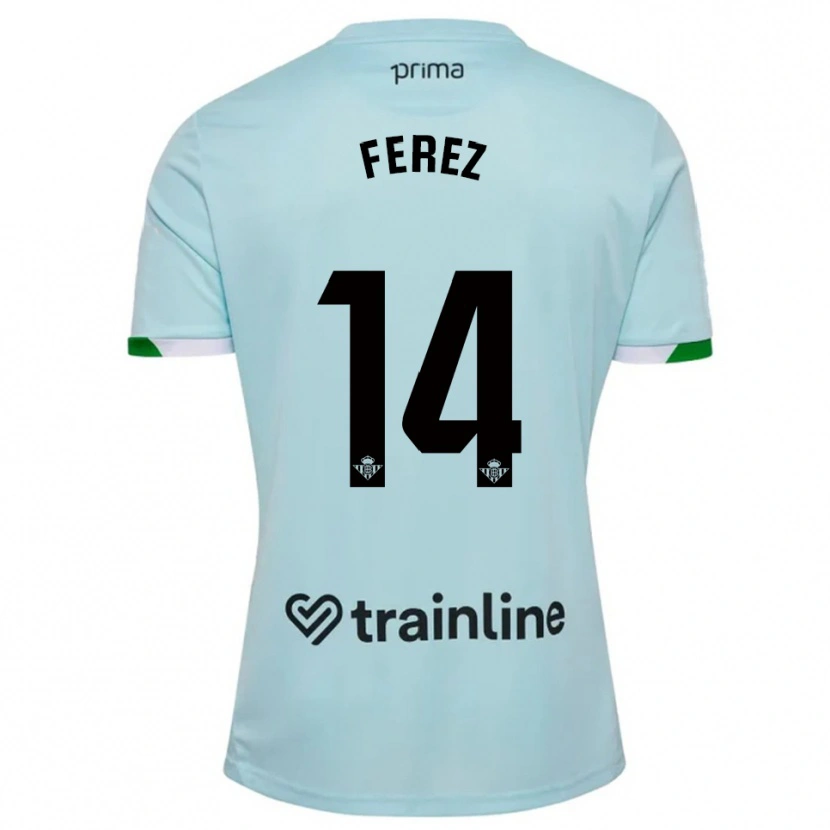 Danxen Kinderen Carolina Férez #14 Hemelsblauw Groen Uitshirt Uittenue 2025/26 T-Shirt