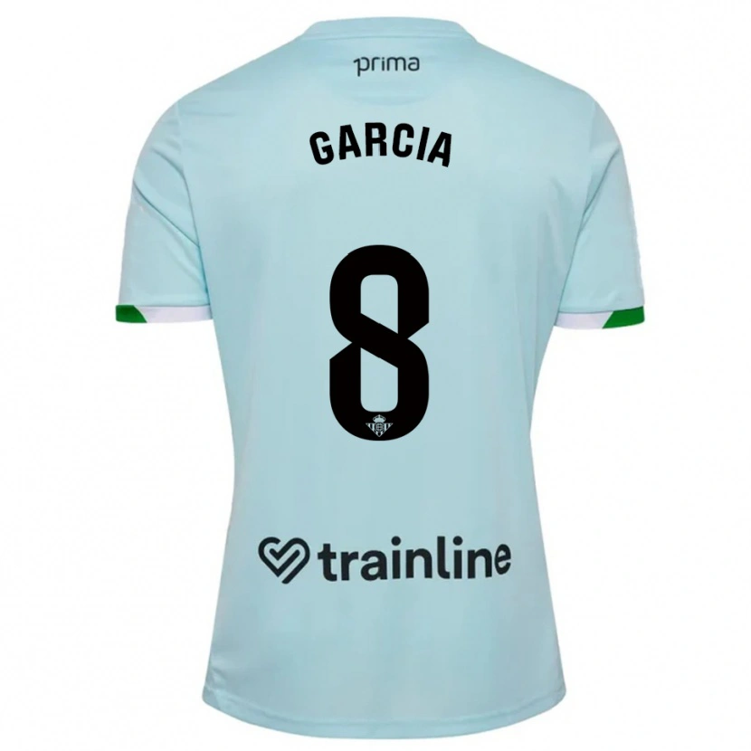 Danxen Kinderen Naima García #8 Hemelsblauw Groen Uitshirt Uittenue 2025/26 T-Shirt