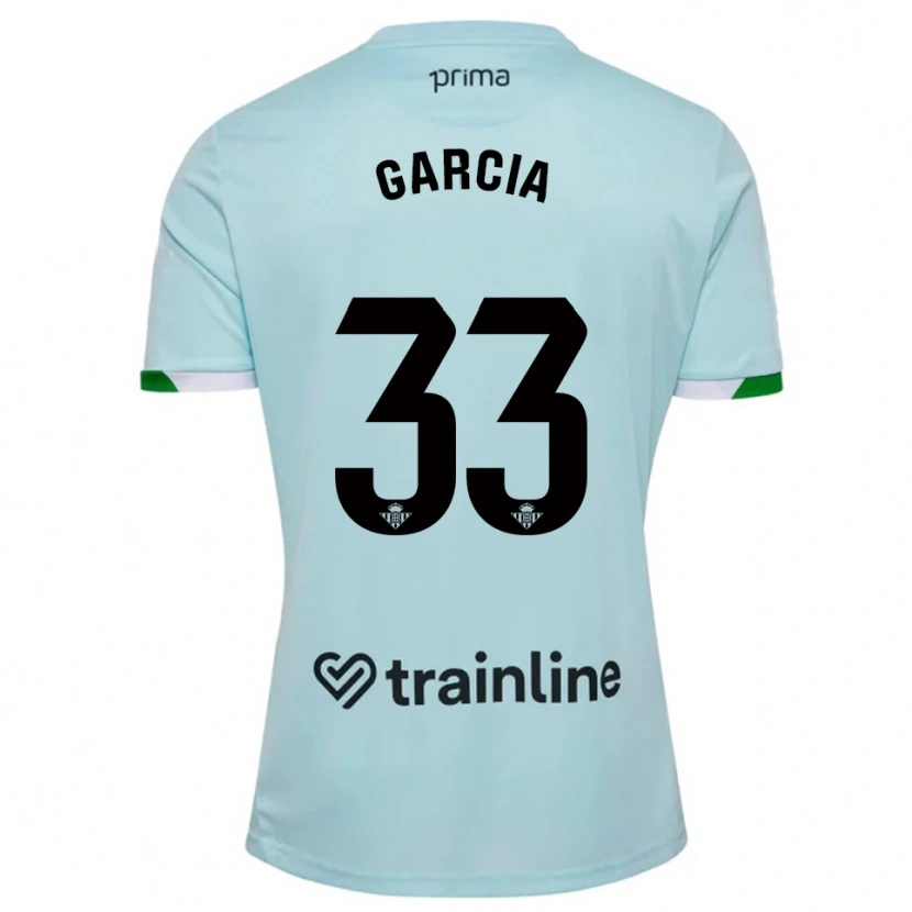 Danxen Kinderen Pablo García #33 Hemelsblauw Groen Uitshirt Uittenue 2025/26 T-Shirt