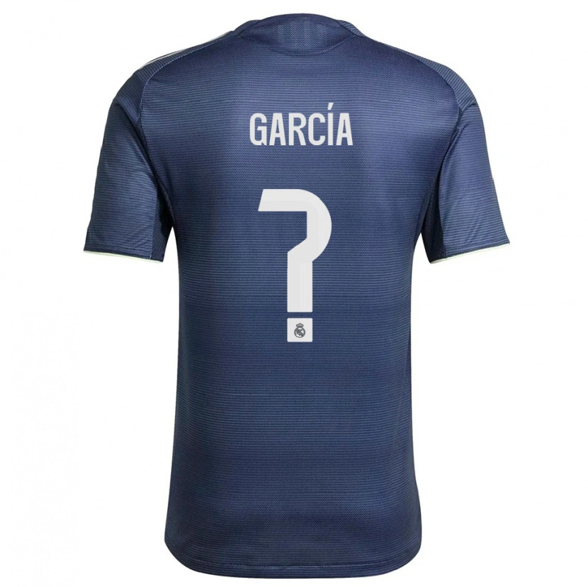 Danxen Kinderen Andrés García #0 Marineblauw Zilver Uitshirt Uittenue 2025/26 T-Shirt