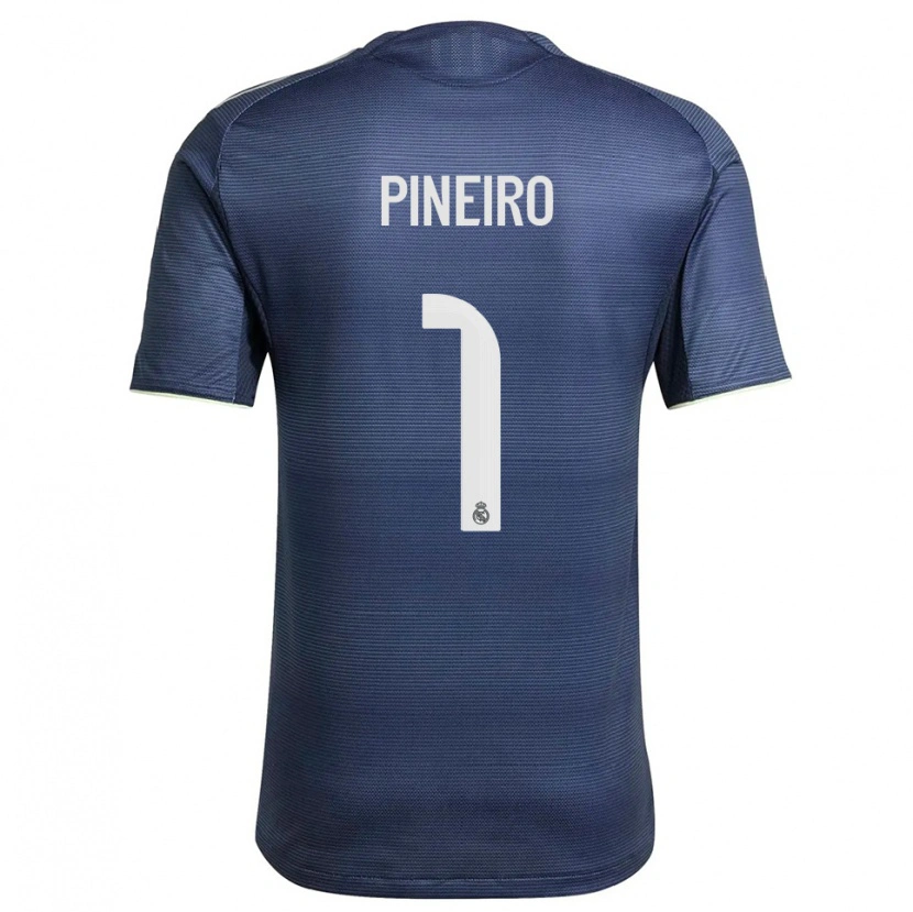 Danxen Kinderen Diego Pineiro #1 Marineblauw Zilver Uitshirt Uittenue 2025/26 T-Shirt