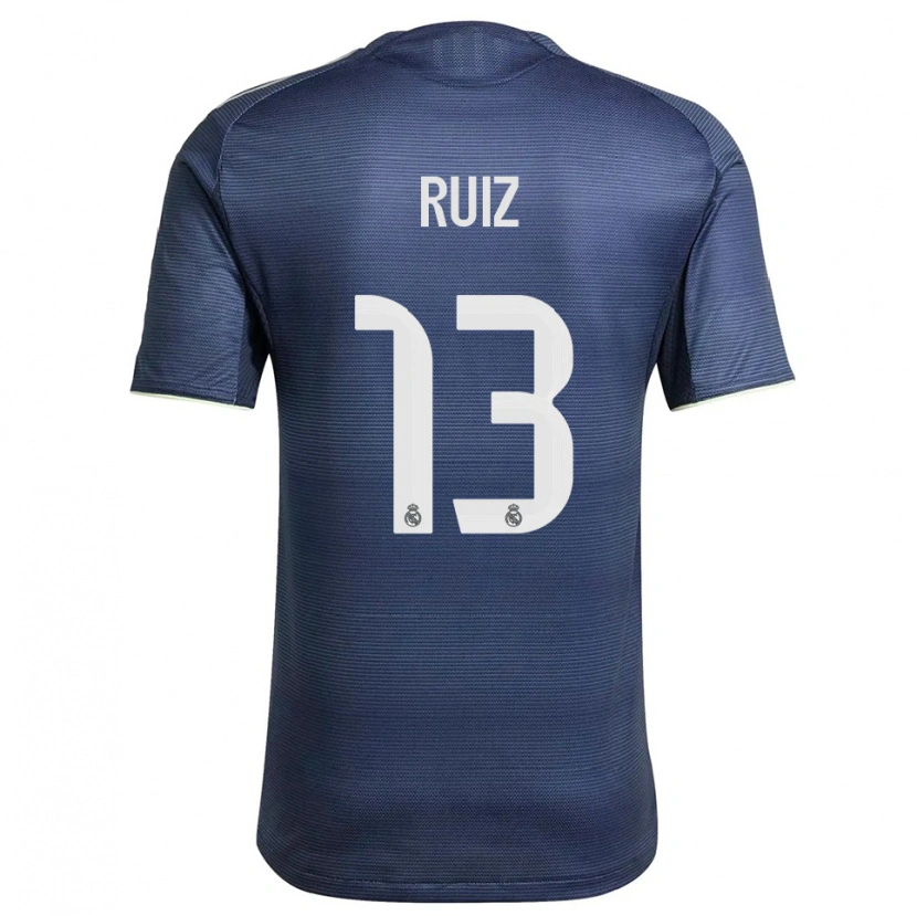 Danxen Kinderen Guillermo Ruiz #13 Marineblauw Zilver Uitshirt Uittenue 2025/26 T-Shirt