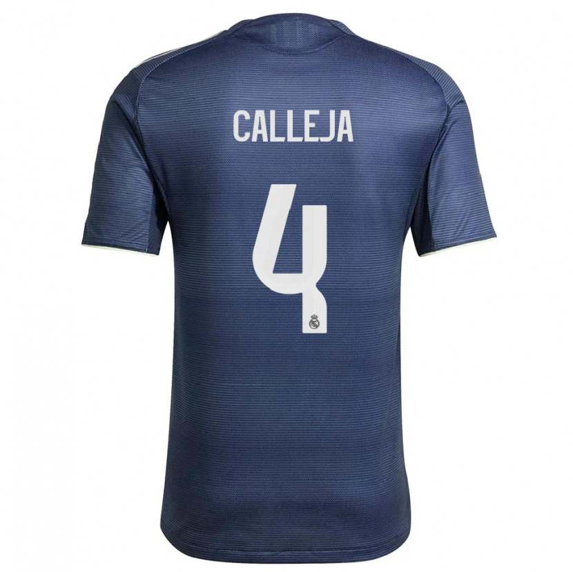 Danxen Kinderen Jaime Calleja #4 Marineblauw Zilver Uitshirt Uittenue 2025/26 T-Shirt